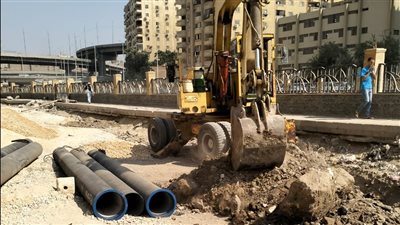 محافظ الجيزة: بدء أعمال تنفيذ خط مياه 400 مم وربطة مع خط المياه الرئيسي الطوابق
