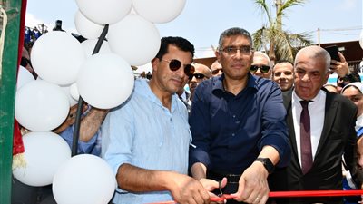 وزير الشباب ومحافظ الجيزة يفتتحان الكثير من المنشآت الرياضية بنادي الطالبية 