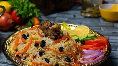من المطبخ الأفغاني حضري رز كابلي باللحم