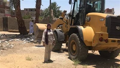  ازالة 6 حالات تعد على الأراضي الزراعي بقنا