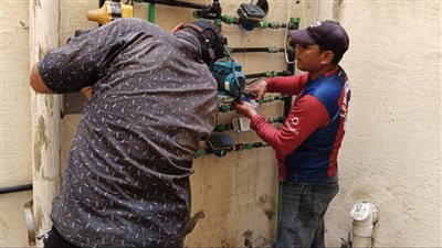 جهاز دمياط الجديدة ينفذ حملة مكبرة لضبط وصلات المياه الخلسة وتحصيل المديونيات