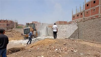 إزالة 27 حالة تعدٍ على الأراضي الزراعية بالشرقية