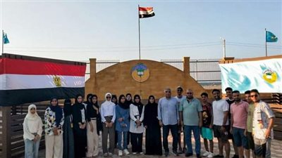 معسكر بلطيم الصيفي لجامعة طنطا يستقبل وفد طلاب اتحاد الجامعات العربية