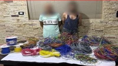 ضبط متهم بسرقة الأسلاك الكهربائية بالسلام