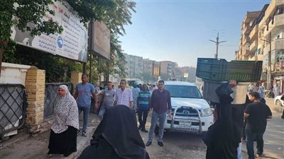 حملة لرفع الإشغالات والمخالفات بمدينة شبين القناطر