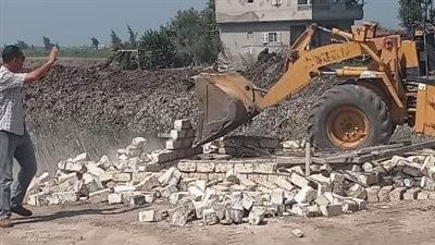 إزالة 18 حالة تعدٍ على الأراضي الزراعية بالشرقية 