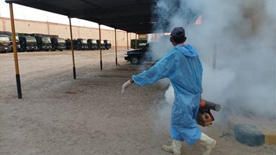 جهود مكثفة لمكافحة ناقلات الأمراض بالشريط الحدودى بشمال سيناء 