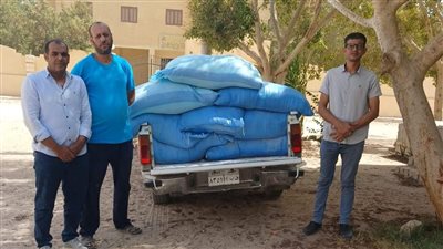 ضبط نصف طن نخالة مجهولة المصدر بالفيوم 