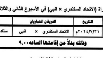 تعرف على الموعد الجديد لمبارة الاتحاد وإنبي  