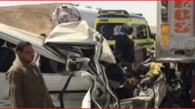 تصادم 4 أتوبيسات على طريق السخنة.. تفاصيل