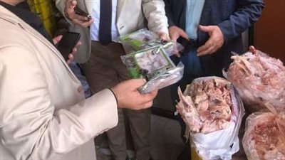 ضبط 3 طن لحوم مجمدة مجهولة المصدر بالعاشر من رمضان