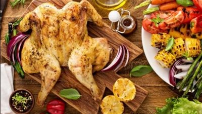 طريقة تحضير صينية دجاج بالخضار 