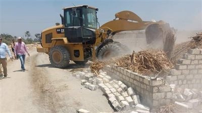 إزالة 17 حالة تعدٍ على الأراضي الزراعية وأملاك الدولة بالفيوم 