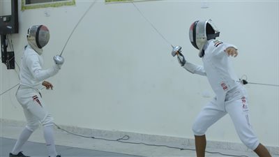 تدريبات متنوعة للشيش والجرى لخماسي المنتخب بسموحة استعدادا لأولمبياد باريس 