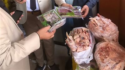 تموين الشرقية: ضبط لحوم منتهية الصلاحية وهياكل دواجن بمصنع فى العاشر