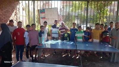 إدارة شباب القناطر الخيرية تنظم مسابقة تنس الطاولة للطلائع