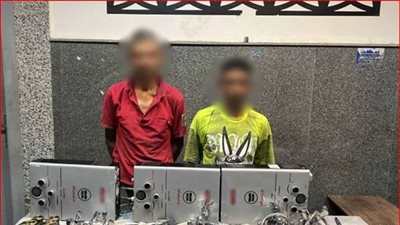  ضبط المتهمين بسرقة محبس المياه بالمطرية  