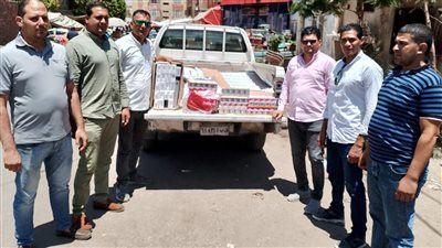 ضبط 2100 علبة سجائر مجهولة المصدر بالفيوم 