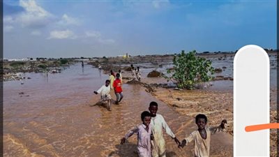  أمطار غزيرة على مدينة الشلاتين وسط فرحة الأهالى