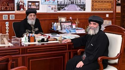 لقاء البابا تواضروس والأنبا بضابا في المقر البابوي بالعباسية.. تفاصيل