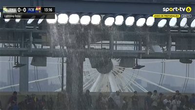 إيقاف مباراة الكلاسيكو بسبب الأمطار وسط احتمالية إلغاء اللقاء 