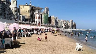 انخفاض رواد شواطئ الاسكندرية بسبب نتيجة الثانوية العامة 