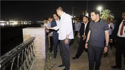 محافظ سوهاج يوجه بتطوير ورفع كفاءة الكورنيش الشرقي