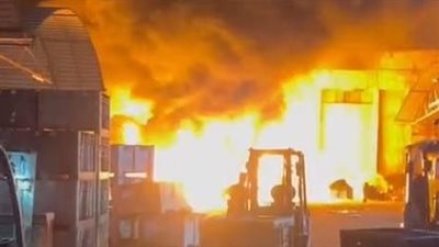 الاحتلال يحرق أجزاء من سوق الخضار المركزي في نابلس