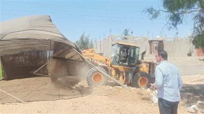 إزالة 17 حالة تعدٍ على الأراضي الزراعية بالشرقية