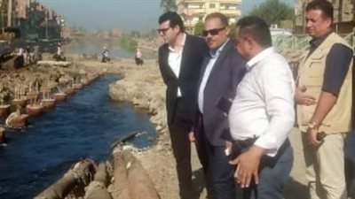 الأشموني يتفقد أعمال إحلال وتجديد وتغطية جزء من مصرف بلبيس 