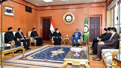 محافظ الدقهلية يستقبل أسقف دمياط وكفر الشيخ ودير القديسة دميانة