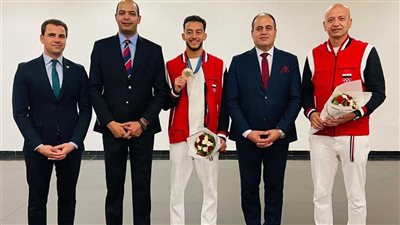 استقبال رسمي من وزارة الرياضة للبطل الأولمبي محمد السيد