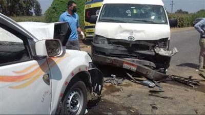  مصرع شخصين إثر حادث تصادم بالطريق الزراعي في المنيا