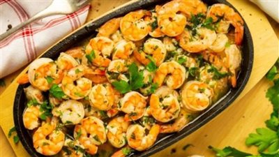 طريقة عمل الجمبري بالثوم والليمون