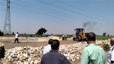 إزالة تعدي على أراض زراعية بقرية دماص بالدقهلية