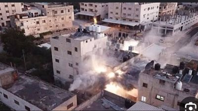 الاحتلال يفجر مقر حركة فتح شرق نابلس فجر اليوم