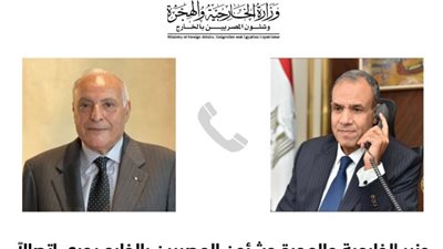 تفاصيل مكالمة وزير الخارجية بنظيره الجزائري