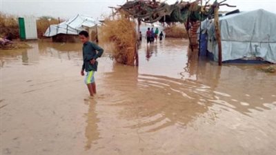 أمطار وسيول بمحافظتي الحديدة وحجة تخلف خسائر كبيرة