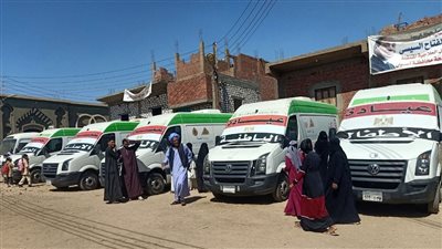 صحة المنوفية تطلق قافلة طبية بقري السادات 