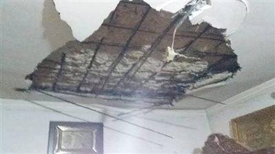 سقوط سقف منزل بسبب الأمطار وإصابة عدد من الأشخاص بأسوان