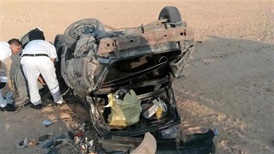 إصابة7 أشخاص في حادث إنقلاب سيارة ميكروباص بالفيوم 