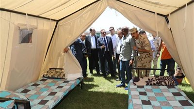 محافظ المنوفية يتفقد اصطفاف المعدات