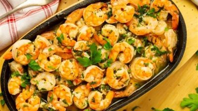 طريقة عمل الجمبري بالثوم والليمون