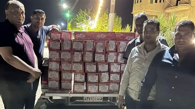 ضبط 3000 عبوة مشروب سكري من دون فاتورة بالفيوم 