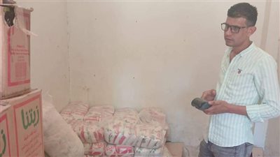 ضبط تاجر لتصرفه في 1284 عبوة سلع تموينية بالفيوم 