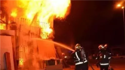 السيطرة على حريق محل مجوهرات بالمهندسين 