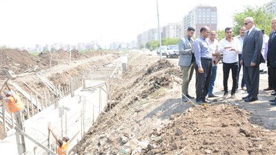 محافظ الغربية يتفقد الأعمال الجارية بمحور طريق 