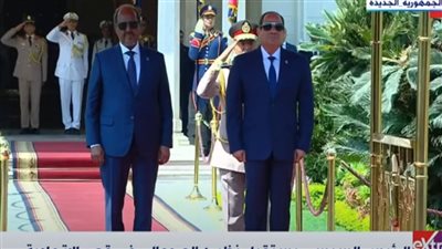 مراسم استقبال رسمية للرئيس الصومالي بقصر الاتحادية (شاهدد)