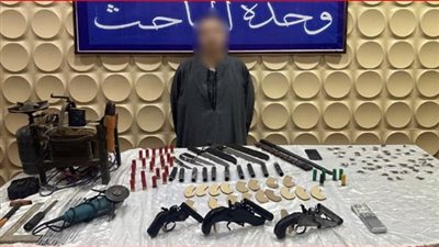 سقوط عاطل حوّل مسكنه لورشة تصنيع أسلحة 