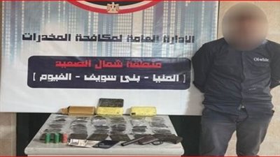 القبض على عاطل بحوزته 6 كيلو حشيش في بني مزار 